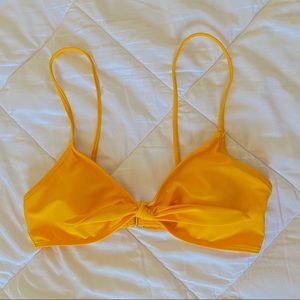 NWT tie front top forever 21 yellow bikini top